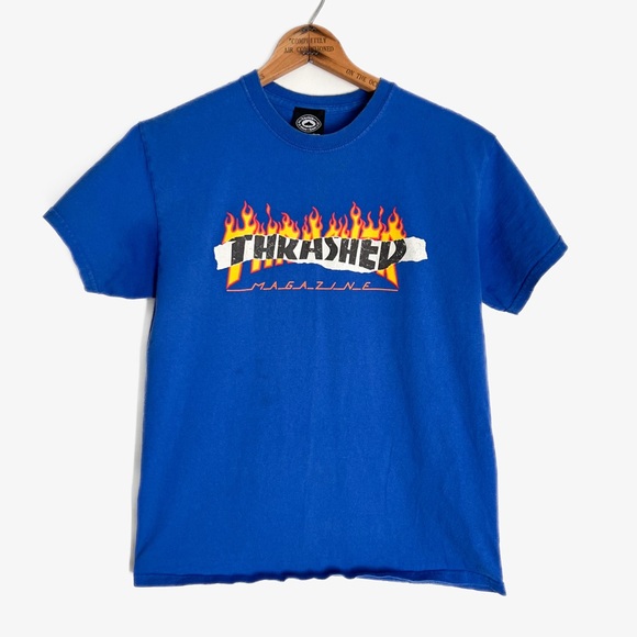 Thrasher Magazine Y2K Blue Logo T-Shirt - Picture 1 of 4